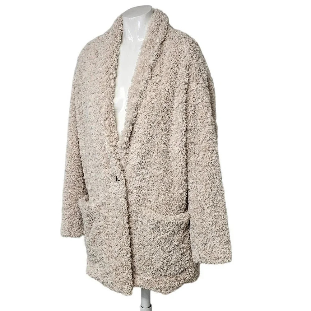 Wilfred Cream Teddy Jacket with Shawl Collar - Picture 2 of 8